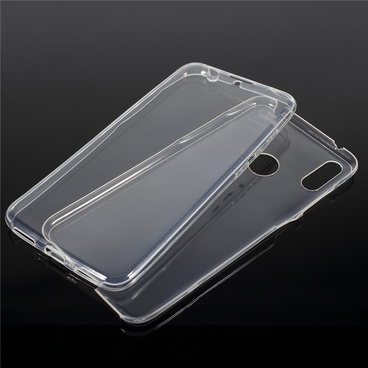 Front + Back 2-Piece TPU Case for Huawei Y7 (2019) - Transparent-1