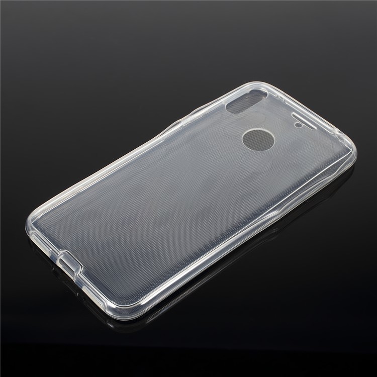 Front + Back 2-Piece TPU Case for Huawei Y7 (2019) - Transparent-3