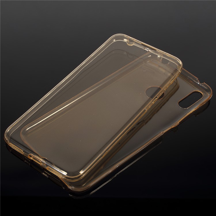 Front + Back 2-Piece TPU Case for Huawei Y7 (2019) - Gold-1