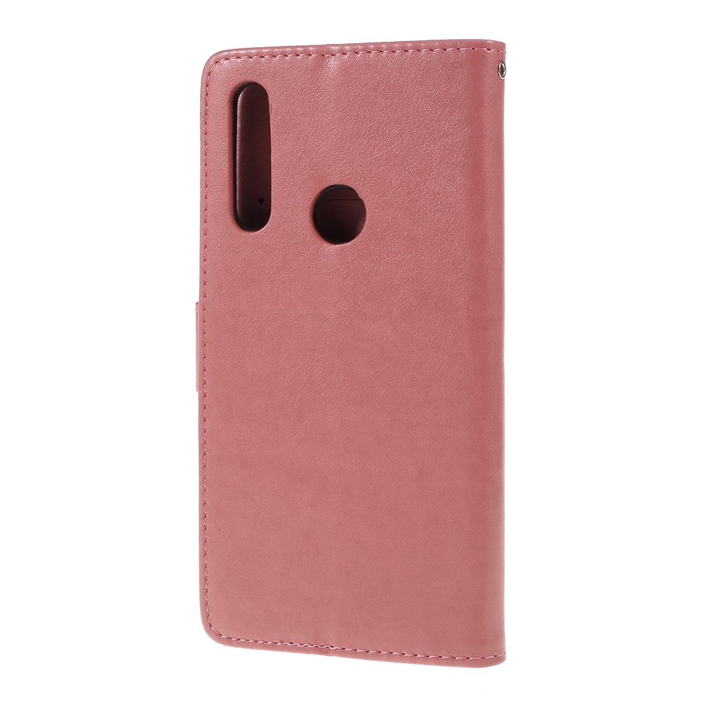 Imprint Butterfly Flower Wallet Stand Leather Case for Huawei P Smart Z - Pink-6