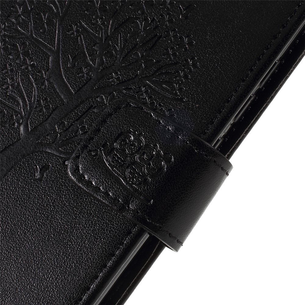 Impressum Tree Owl Magnet Wallet PU Lederabdeckung Mit Stand Für Huawei P Smart Z - Schwarz