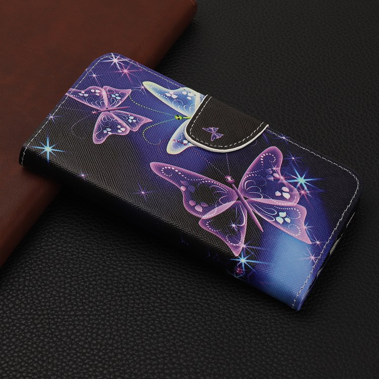 Padrão De Impressão Cruz Textura Carteira De Couro Para Huawei P Inteligente Z - Borboletas Vivas-8