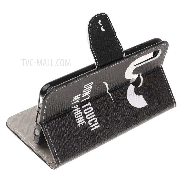 Padrão De Impressão Cruz Textura Carteira De Couro Para Huawei P Inteligente Z - Não Toque No Meu Telefone-6