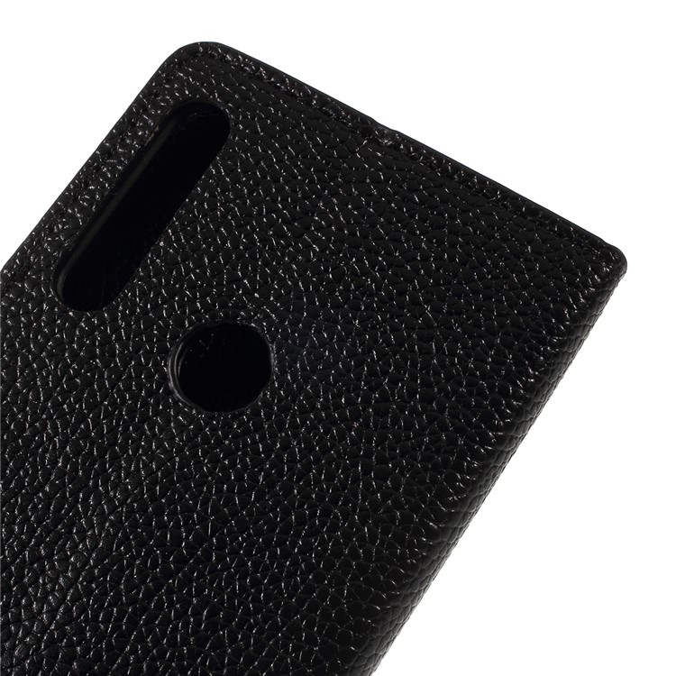 Litchi Skin Leather Wallet Stand Case for Huawei Nova 5i / P Smart Z / Y9 Prime 2019 - Black-5