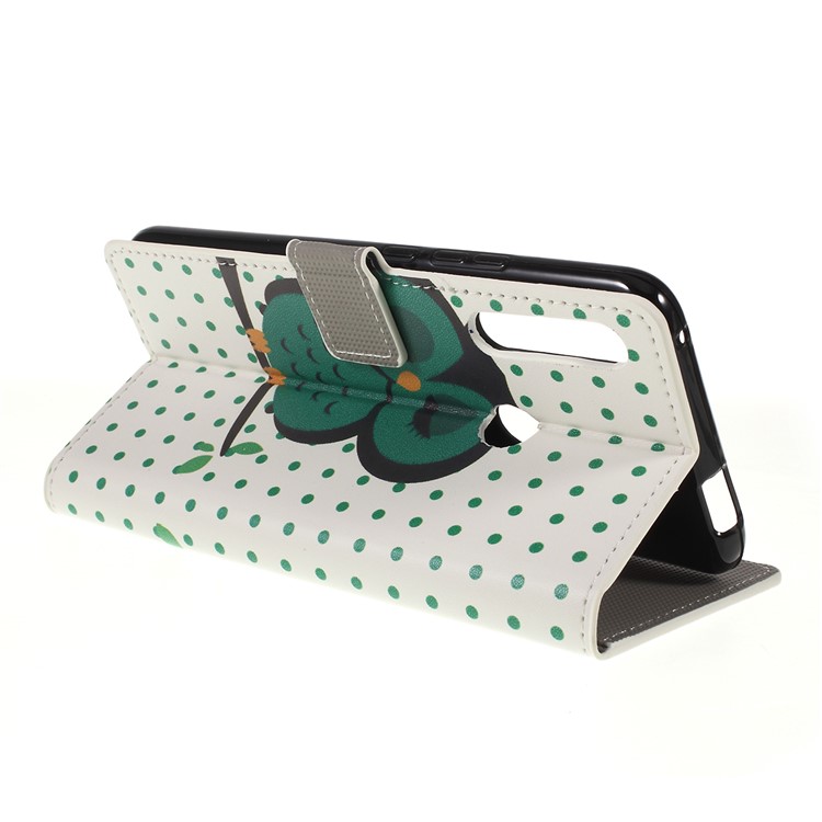Pattern Printing Leather Wallet Stand Case for Huawei P Smart Z - Sleeping Owl on the Branch-3