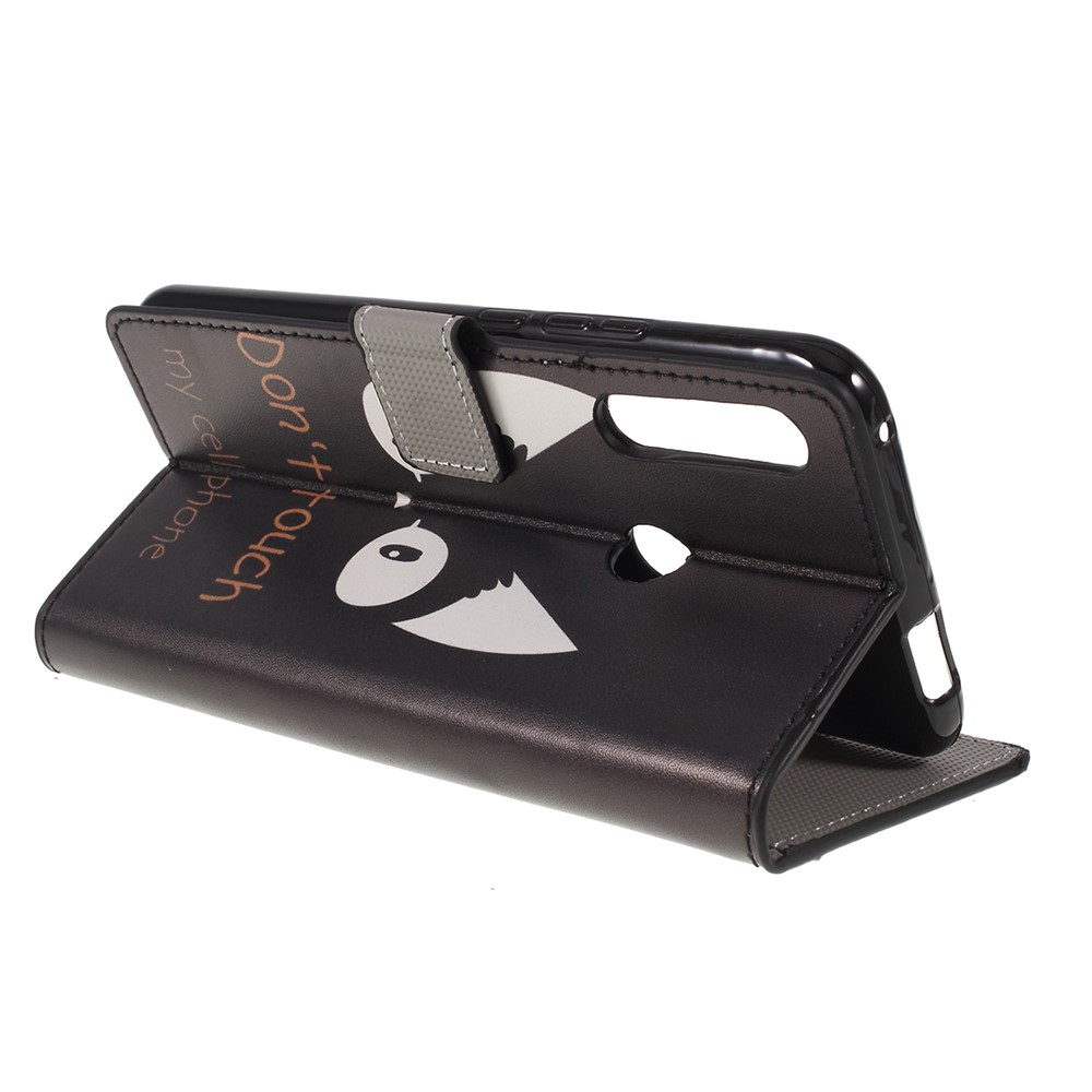 Pattern Printing Leather Wallet Stand Case for Huawei P Smart Z - Do not Touch My Cell Phone-3