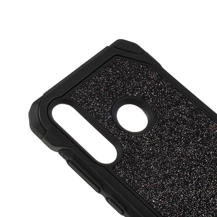 Glitter Powder Anti-drop PC + TPU Hybrid Phone Cover for Huawei P30 Lite / Nova 4e - Black-2