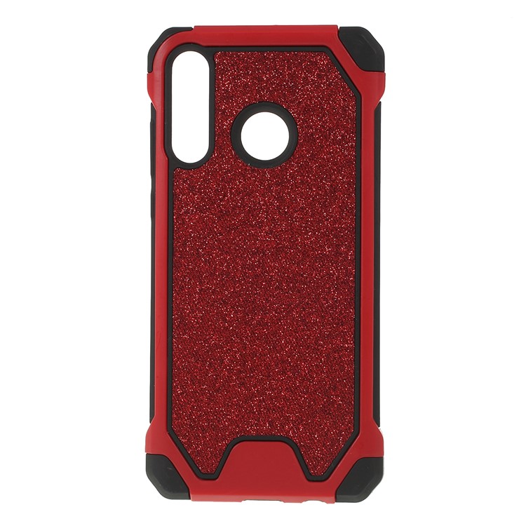 Glitter Powder Anti-drop PC + TPU Hybrid Phone Cover for Huawei P30 Lite / Nova 4e - Red-1