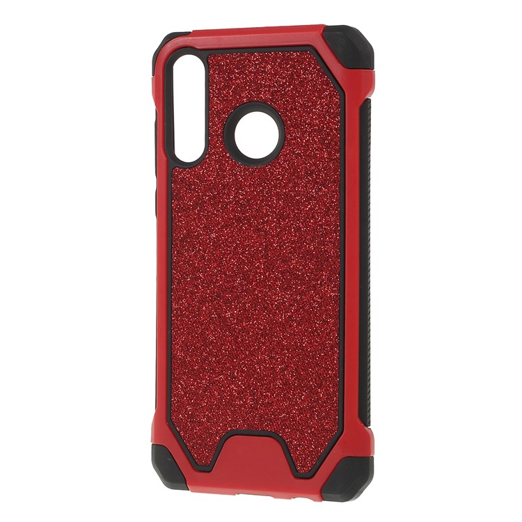 Glitter Powder Anti-drop PC + TPU Hybrid Phone Cover for Huawei P30 Lite / Nova 4e - Red-3
