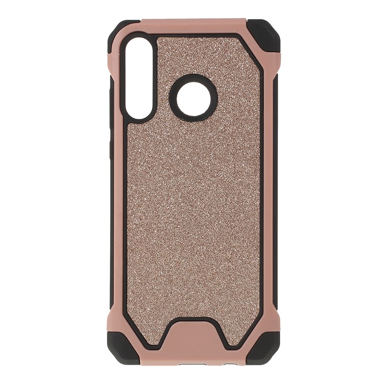 Glitter Powder Anti-drop PC + TPU Hybrid Phone Cover for Huawei P30 Lite / Nova 4e - Rose Gold-1