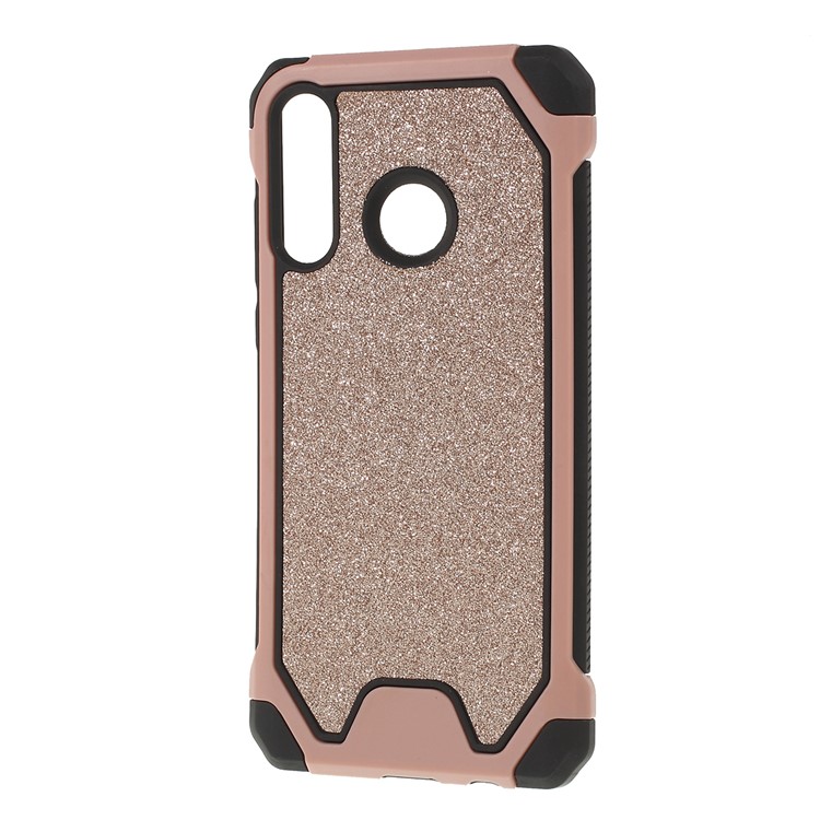Glitter Powder Anti-drop PC + TPU Hybrid Phone Cover for Huawei P30 Lite / Nova 4e - Rose Gold-3