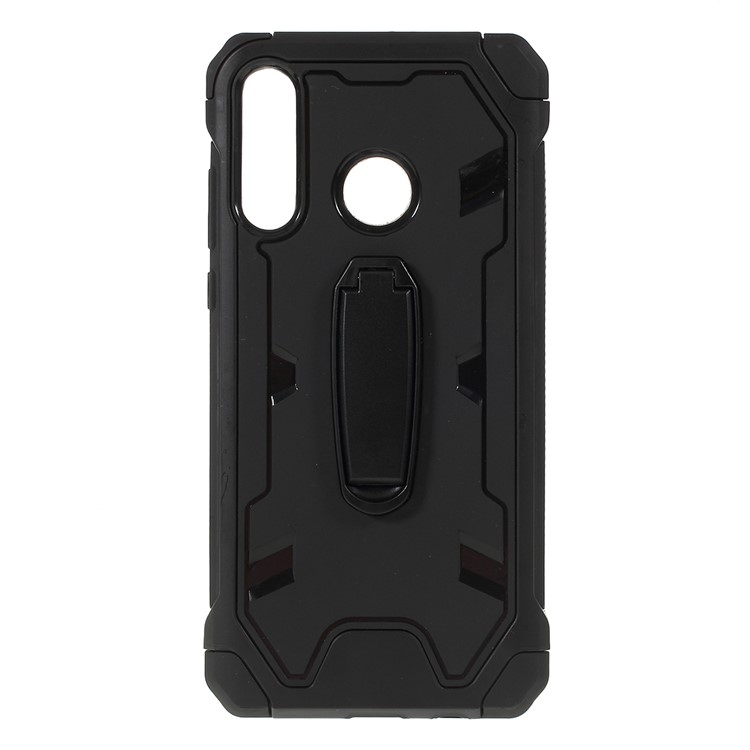 Shock Resistant Kickstand PC TPU Combo Mobile Cover for Huawei P30 Lite - Black-1