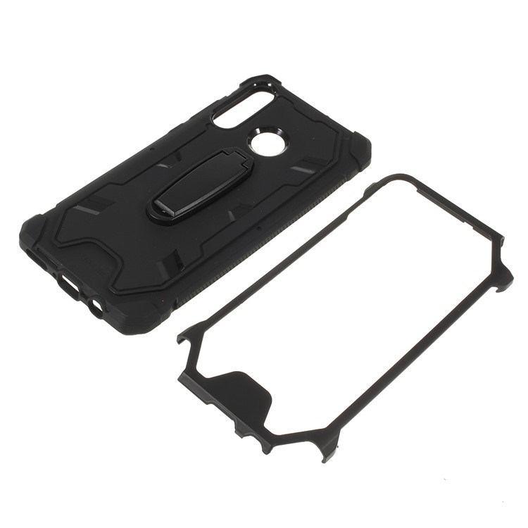 Shock Resistant Kickstand PC TPU Combo Mobile Cover for Huawei P30 Lite - Black-6