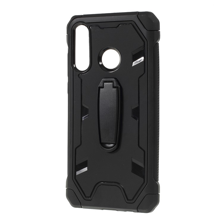 Shock Resistant Kickstand PC TPU Combo Mobile Cover for Huawei P30 Lite - Black-7