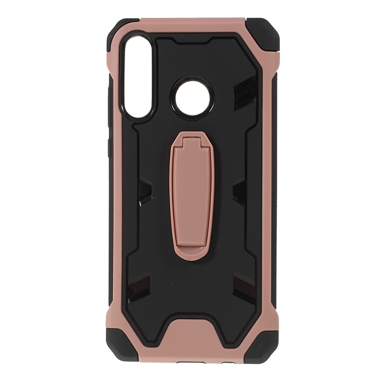 Shock Resistant Kickstand PC TPU Combo Mobile Cover for Huawei P30 Lite / nova 4e - Pink-1
