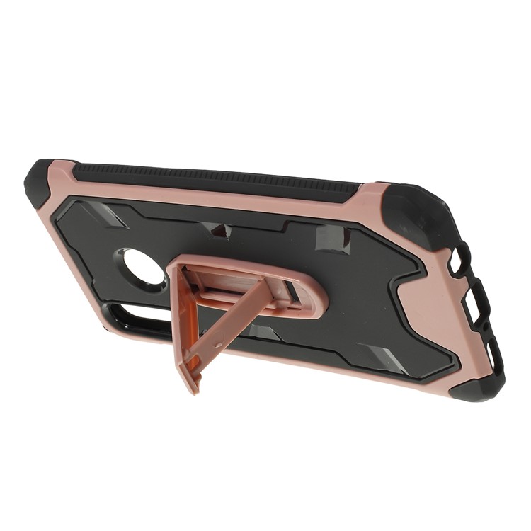 Shock Resistant Kickstand PC TPU Combo Mobile Cover for Huawei P30 Lite / nova 4e - Pink-3