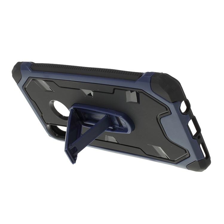 Shock Resistant Kickstand PC TPU Combo Mobile Cover for Huawei P30 Lite / nova 4e - Blue-2