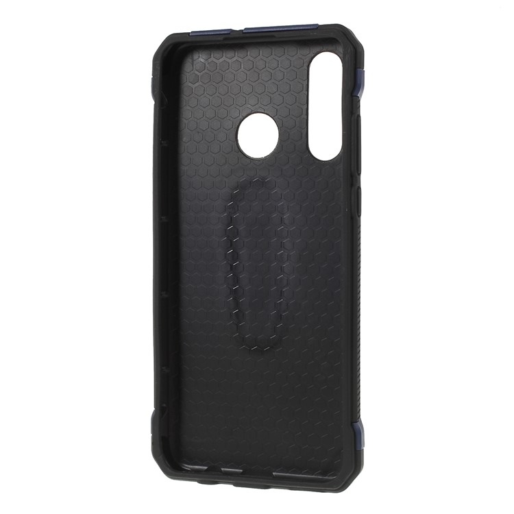 Shock Resistant Kickstand PC TPU Combo Mobile Cover for Huawei P30 Lite / nova 4e - Blue-5