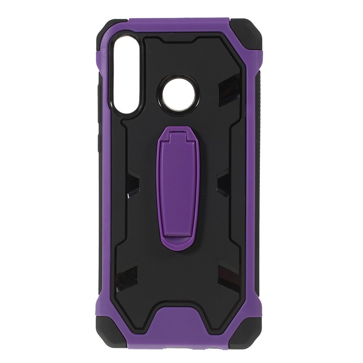 Shock Resistant Kickstand PC TPU Combo Mobile Cover for Huawei P30 Lite / nova 4e - Purple-1