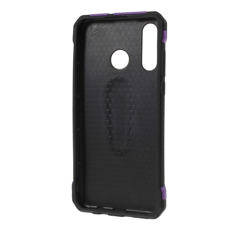 Shock Resistant Kickstand PC TPU Combo Mobile Cover for Huawei P30 Lite / nova 4e - Purple-2