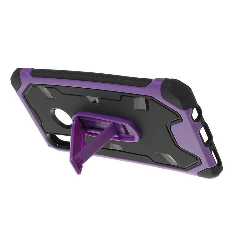 Shock Resistant Kickstand PC TPU Combo Mobile Cover for Huawei P30 Lite / nova 4e - Purple-3