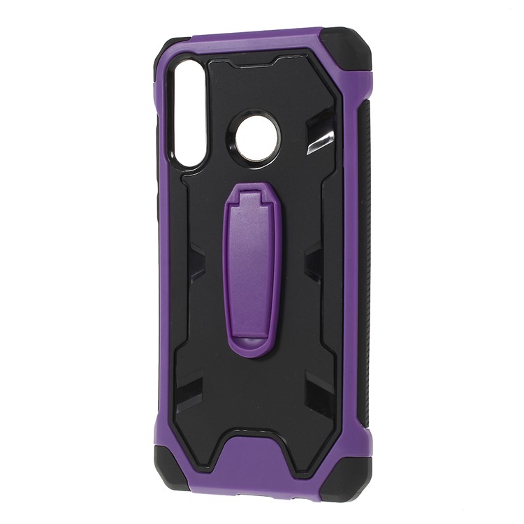 Shock Resistant Kickstand PC TPU Combo Mobile Cover for Huawei P30 Lite / nova 4e - Purple-5