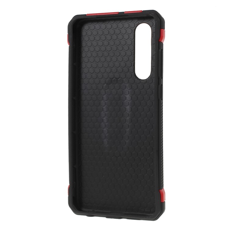 Shock Resistant Kickstand PC TPU Combo Mobile Casing for Huawei P30 - Red-5