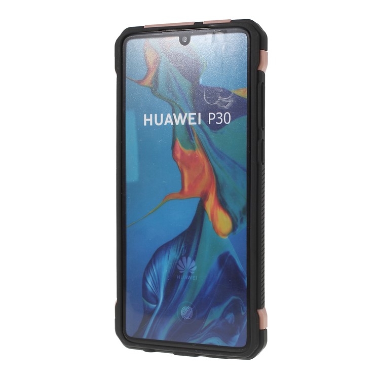 Shock Resistant Kickstand PC TPU Combo Mobile Casing for Huawei P30 - Pink-2