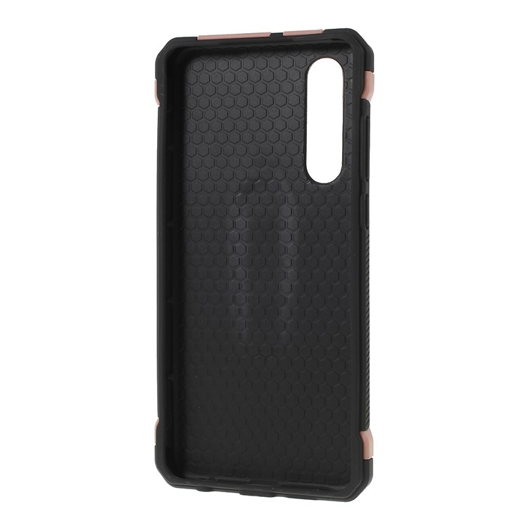 Shock Resistant Kickstand PC TPU Combo Mobile Casing for Huawei P30 - Pink-4