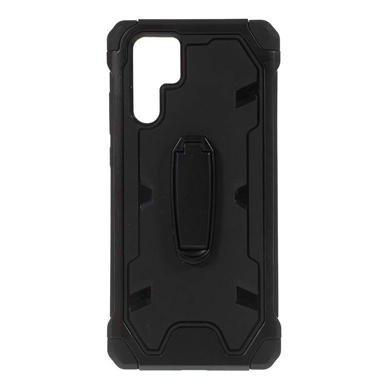 Shock Resistant Kickstand PC + TPU Combo Mobile Cover for Huawei P30 Pro - Black-1