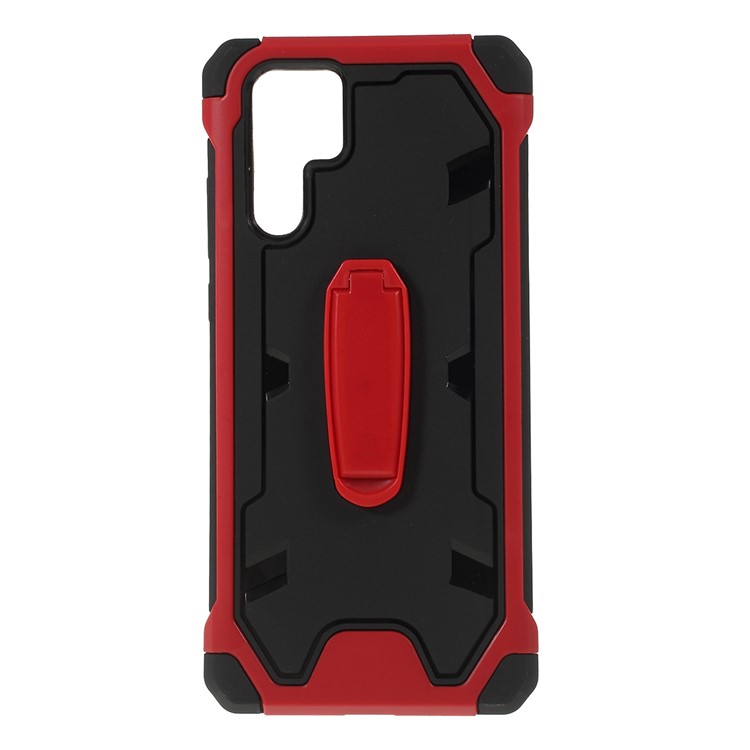 Shock Resistant Kickstand PC + TPU Combo Mobile Cover for Huawei P30 Pro - Red