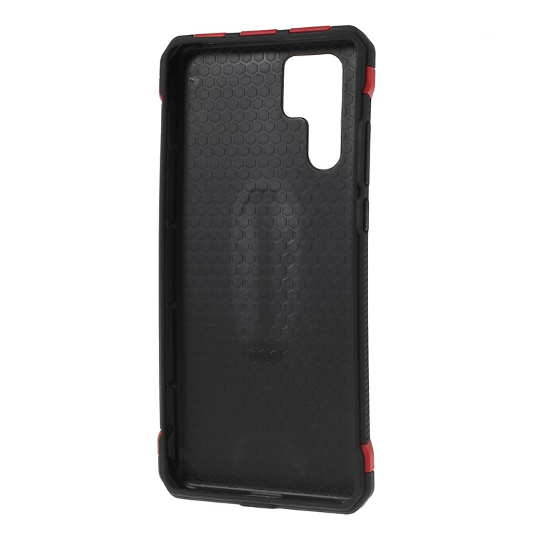 Resistente A Los Golpes Kickstand PC + TPU Combo Cubierta Móvil Para Huawei P30 Pro - Rojo-2