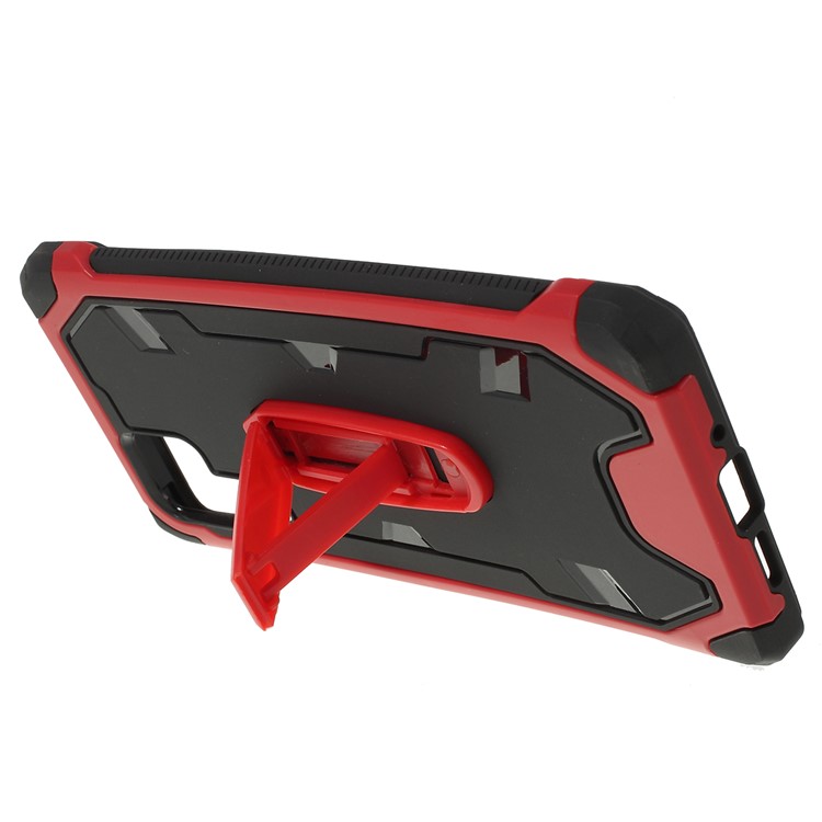Resistente A Los Golpes Kickstand PC + TPU Combo Cubierta Móvil Para Huawei P30 Pro - Rojo-3