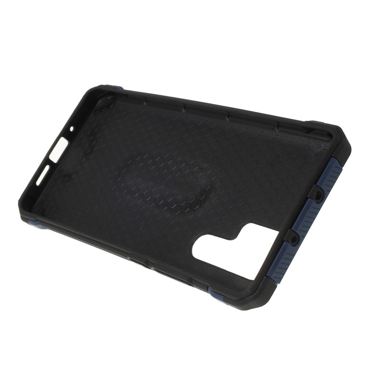 Shock Resistant Kickstand PC + TPU Combo Mobile Cover for Huawei P30 Pro - Blue-4