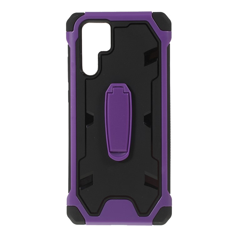 Shock Resistant Kickstand PC + TPU Combo Mobile Cover for Huawei P30 Pro - Purple-1