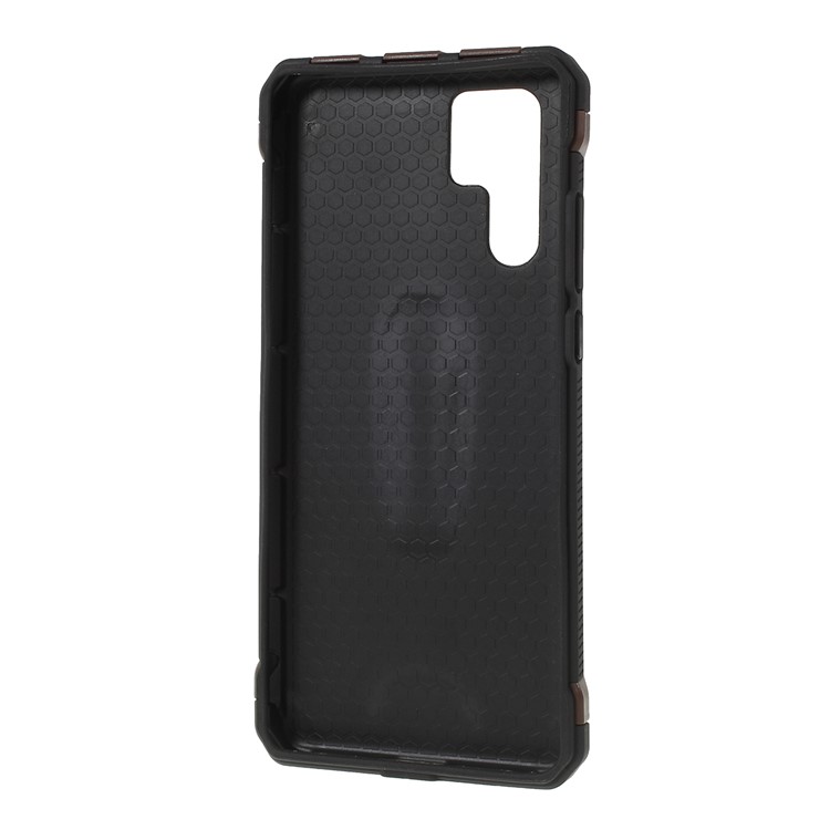 Shock Resistant Kickstand PC + TPU Combo Mobile Cover for Huawei P30 Pro - Brown-2