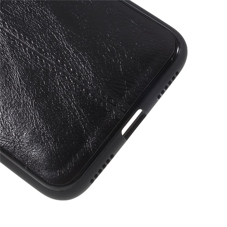 Business Style Card Slots PU Leather Coated TPU Phone Cover for Huawei Y6 Pro (2019) - Black-3