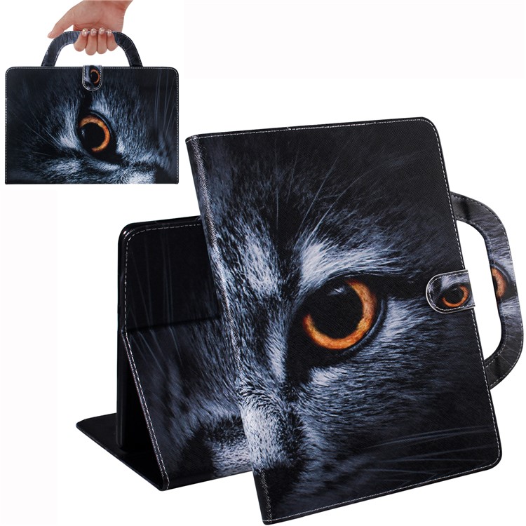 Handbag Style Patterned Printing Leather Wallet Phone Case for Huawei MediaPad T5 10 - One Eye-1