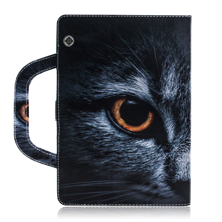 Handbag Style Patterned Printing Leather Wallet Phone Case for Huawei MediaPad T5 10 - One Eye-3