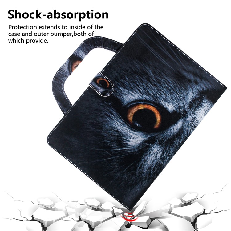 Handbag Style Patterned Printing Leather Wallet Phone Case for Huawei MediaPad T5 10 - One Eye-4