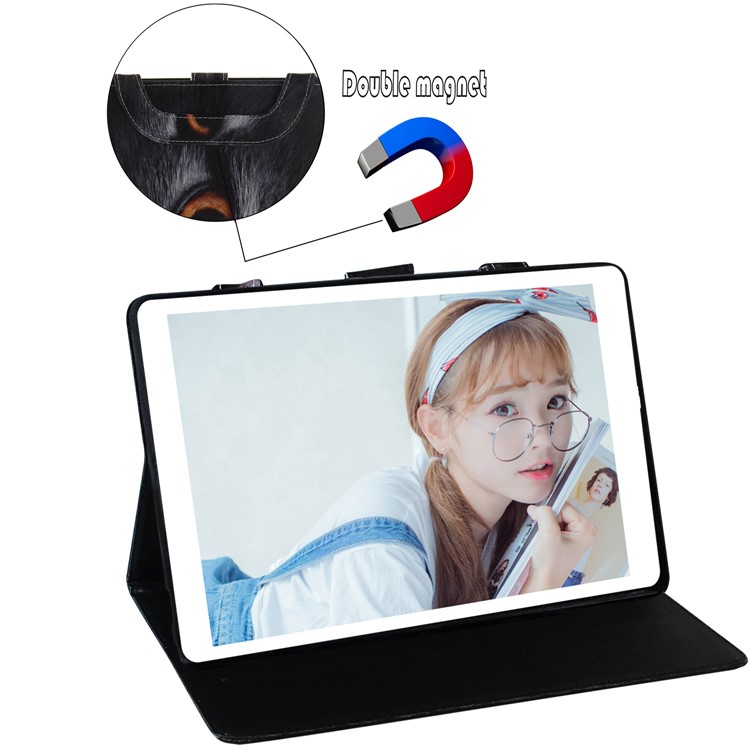 Handbag Style Patterned Printing Leather Wallet Phone Case for Huawei MediaPad T5 10 - One Eye-6