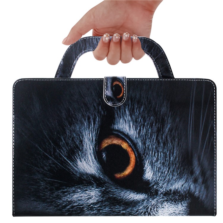 Handbag Style Patterned Printing Leather Wallet Phone Case for Huawei MediaPad T5 10 - One Eye-7