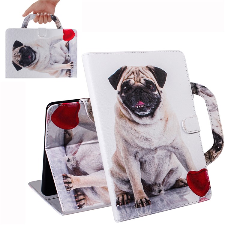 Handbag Style Patterned Printing Leather Wallet Phone Case for Huawei MediaPad T5 10 - Dog-1
