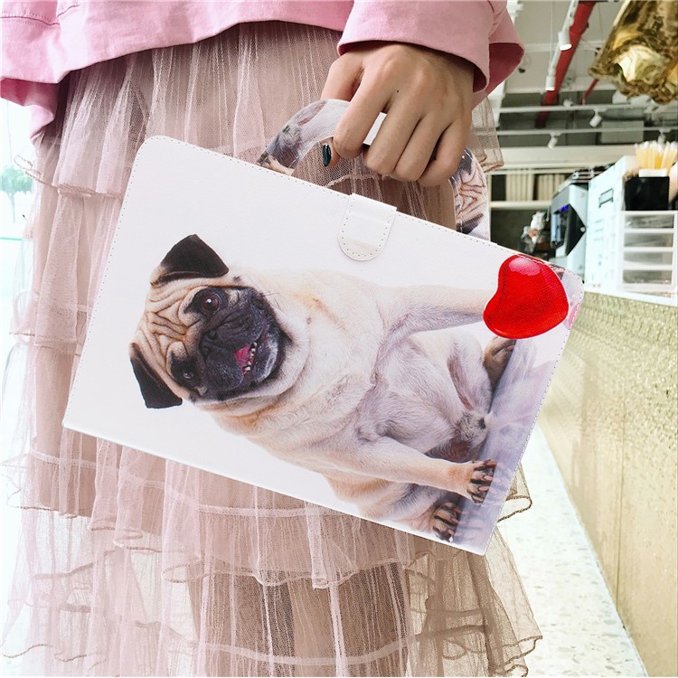 Handbag Style Patterned Printing Leather Wallet Phone Case for Huawei MediaPad T5 10 - Dog-9