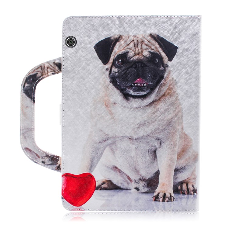 Handbag Style Patterned Printing Leather Wallet Phone Case for Huawei MediaPad T5 10 - Dog-3