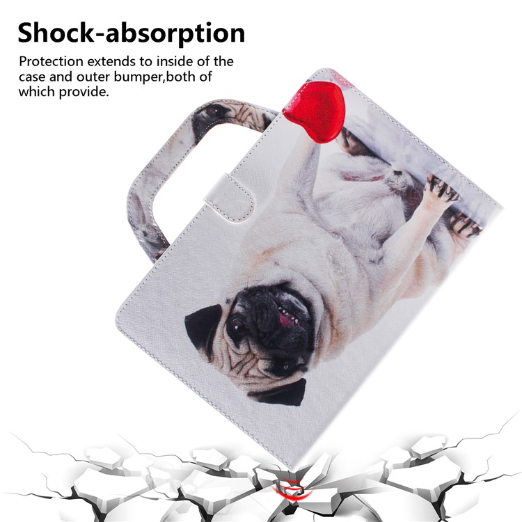 Handbag Style Patterned Printing Leather Wallet Phone Case for Huawei MediaPad T5 10 - Dog-4