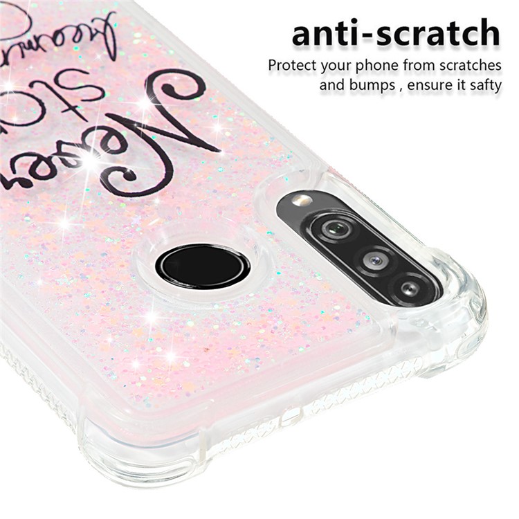 Liquid Glitter Powder Patterned Quicksand Shockproof TPU Back Case for Huawei P30 Lite / nova 4e - Never Stop Dreaming-5