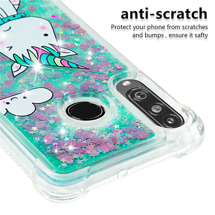 Liquid Glitter Powder Patterned Quicksand Shockproof TPU Back Case for Huawei P30 Lite / nova 4e - Unicorn-5