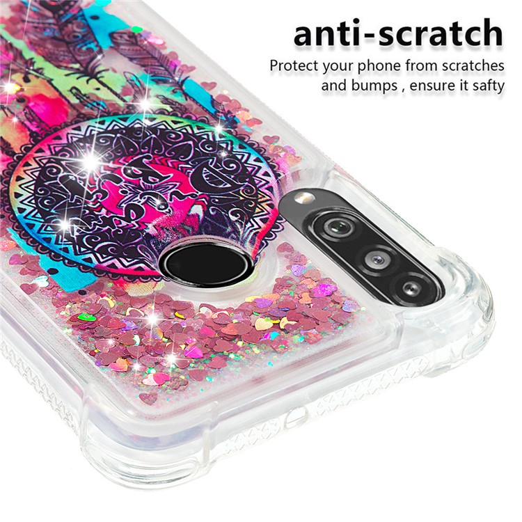 Liquid Glitter Powder Patterned Quicksand Shockproof TPU Back Case for Huawei P30 Lite / nova 4e - Colorful Dream Catcher-5