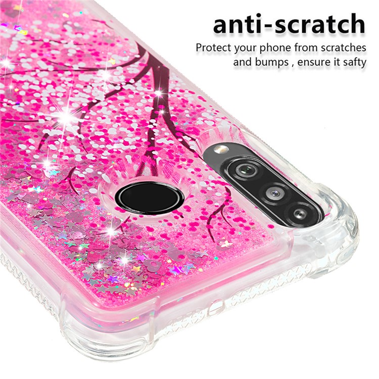 Liquid Glitter Powder Patterned Quicksand Shockproof TPU Back Case for Huawei P30 Lite / nova 4e - Tree-5